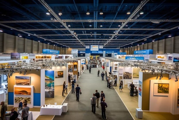 people-walking-by-trade-show-booths